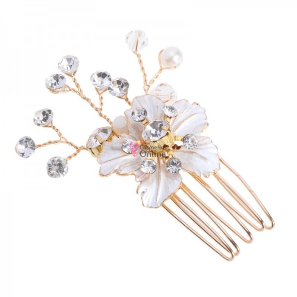 Accesoriu modern pentru decor par CA052 cu Cristale si perle